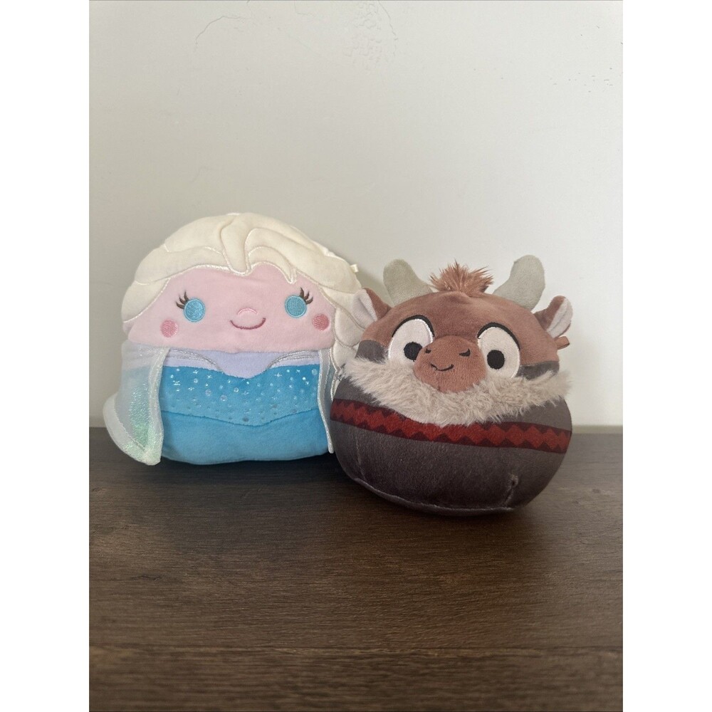 Disney Squishmallow Elsa And Sven Frozen Set  5 6 Inches
